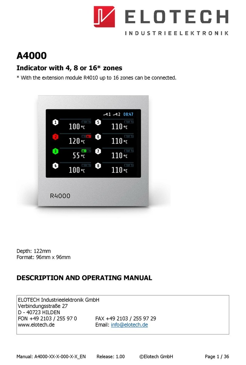 Elotech A4000 Description and operating manual