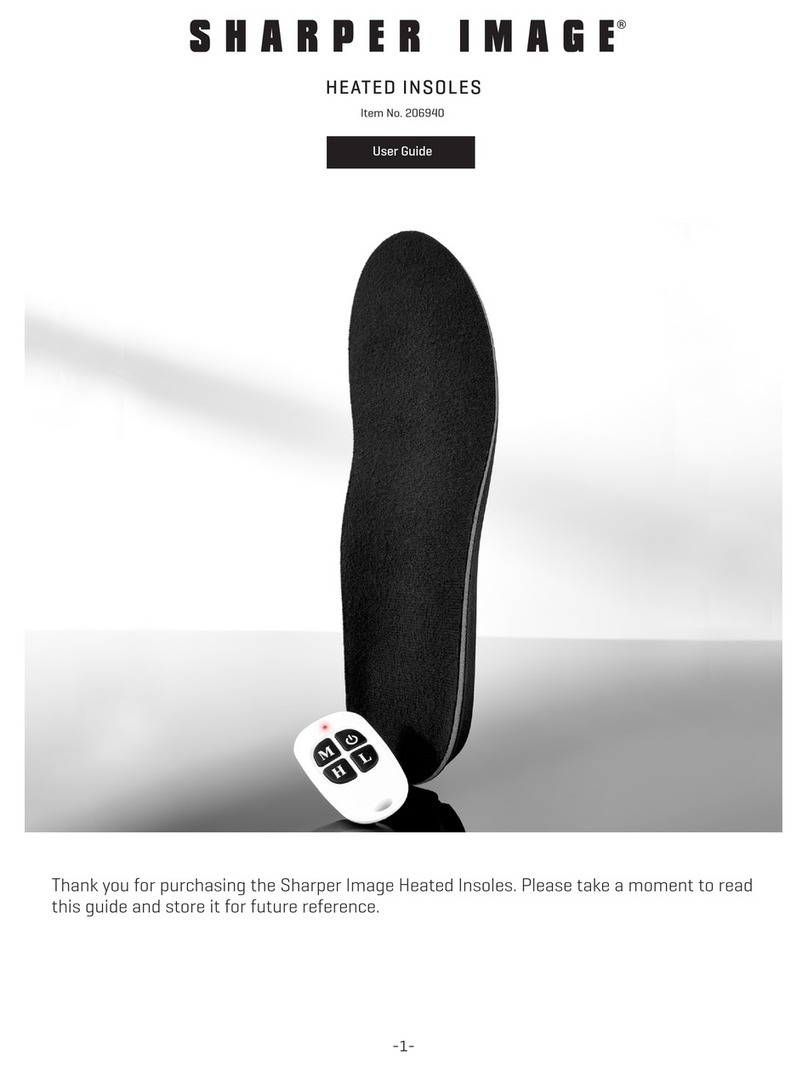 Sharper Image HEATED INSOLES user guide
