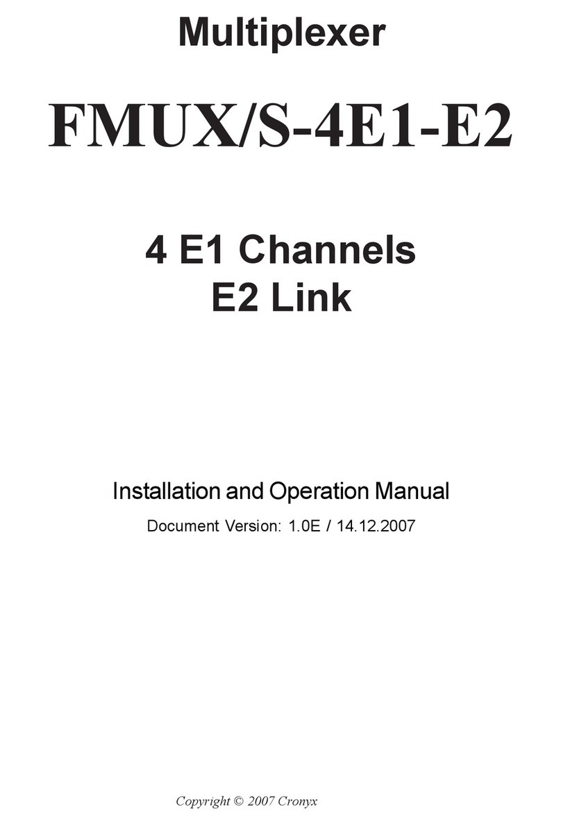 Cronyx FMUX/S-4E1-E2 Installation and operation manual