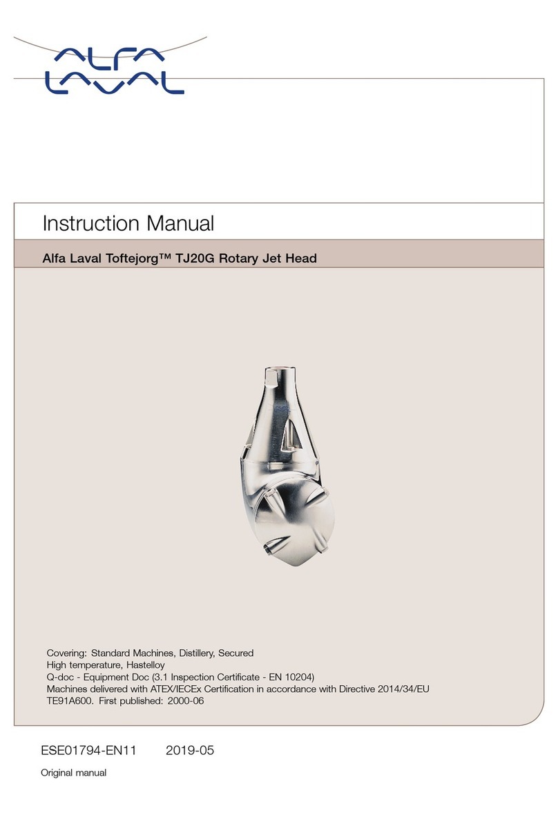 Alfalaval Toftejorg TJ20G User manual