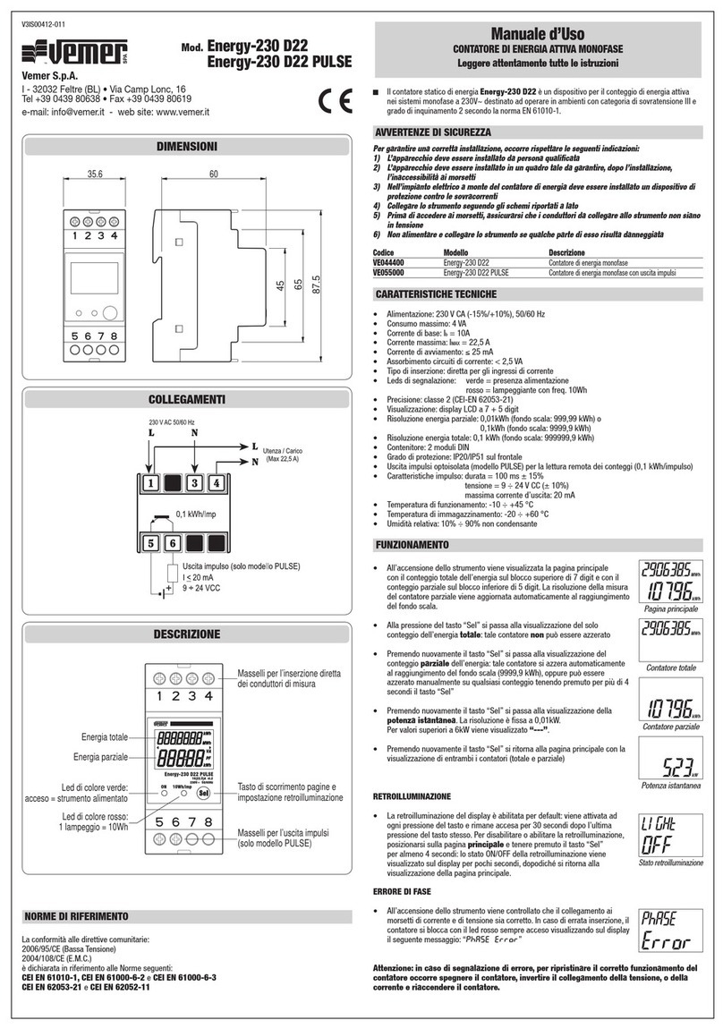 Vemer Energy-230 D22 PULSE user manual