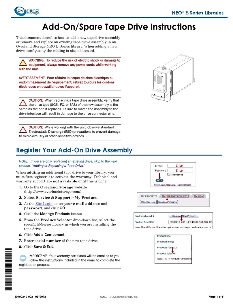 Overland Storage NEO 2000e instructions