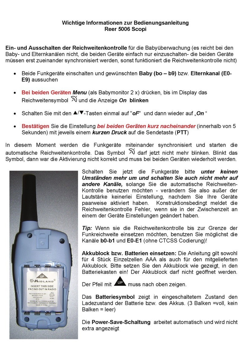 Reer 5006 SCOPI Operation manual