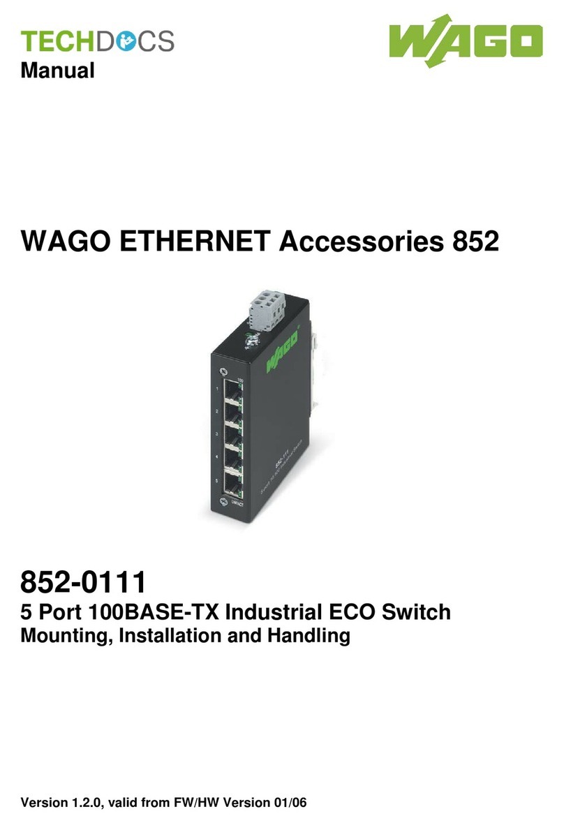 WAGO ETHERNET Accessories 852 852-0111 User manual