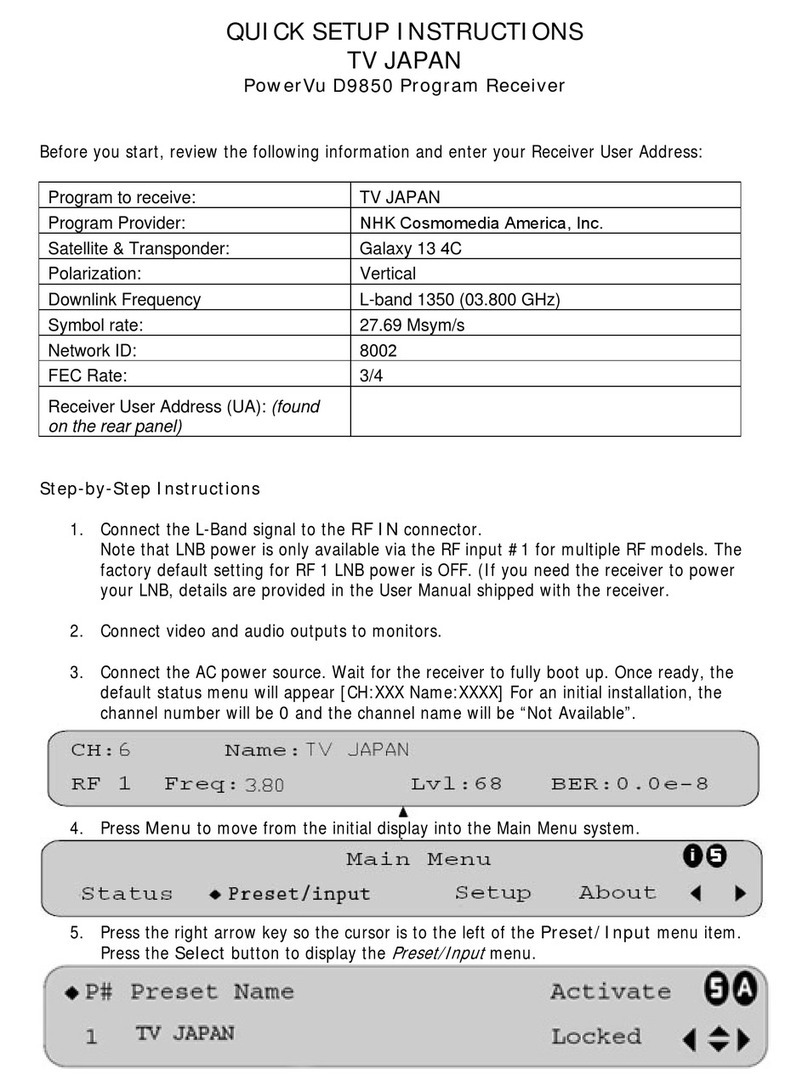 Cisco PowerVu D9850 Manual