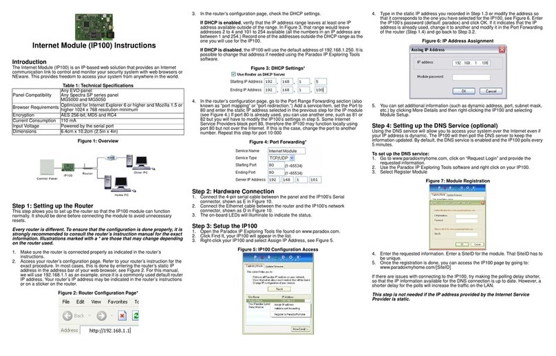 Paradox IP100 instructions