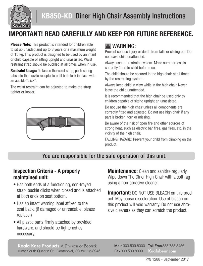 Koala Kare KB850-KD Assembly instructions