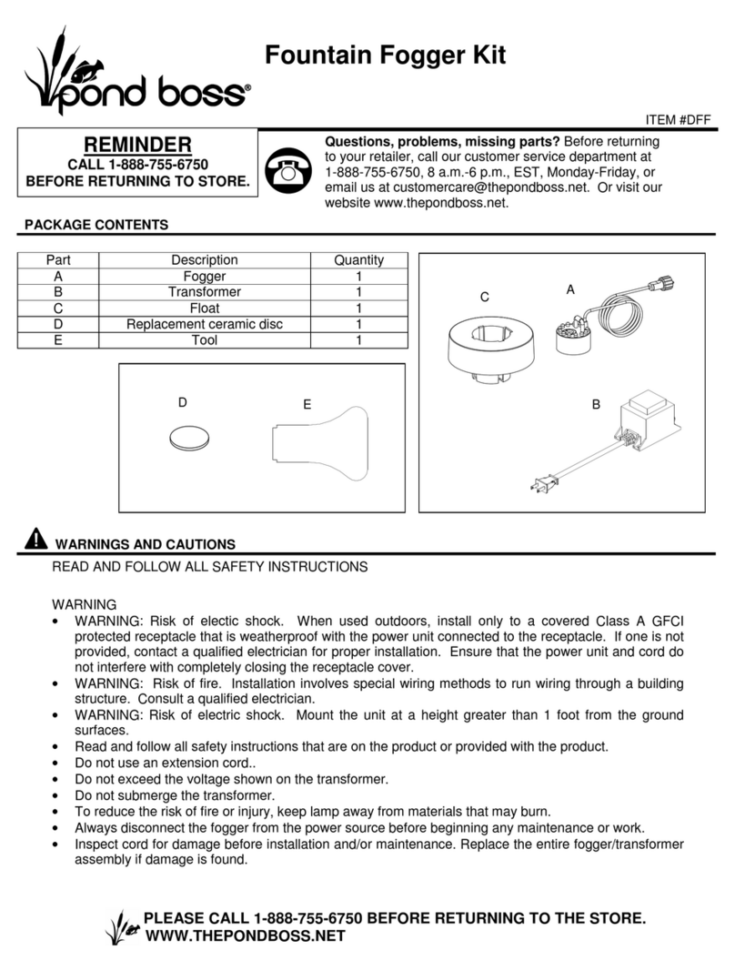 Pond Boss Fountain Fogger Kit manual Pond Boss Fountain Fogger Kit manual