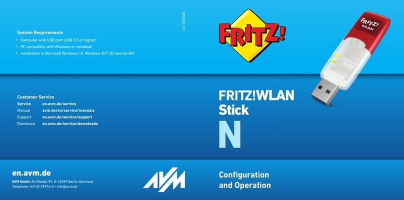 AVM FRITZ!WLAN USB Stick N Quick guide AVM FRITZ!WLAN USB Stick N Quick guide