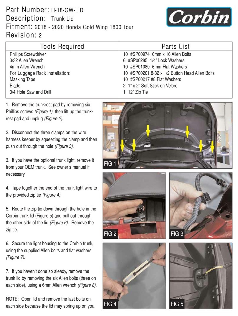 Corbin H-18-GW-LID User manual