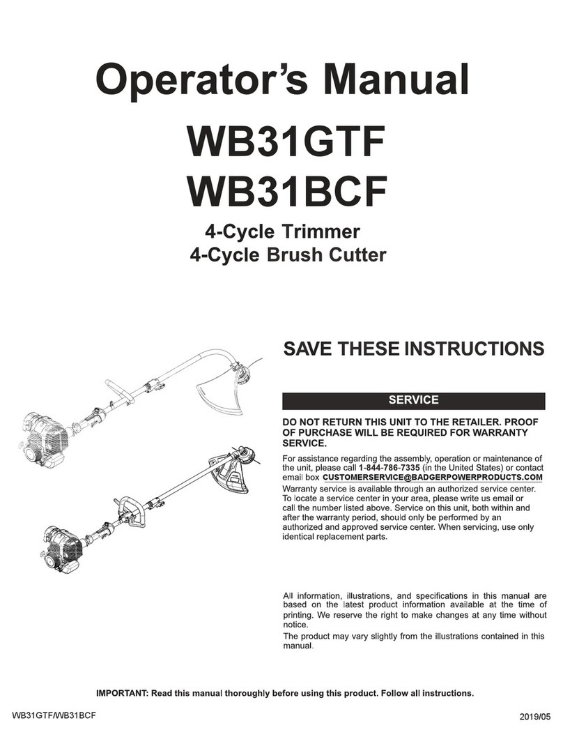 Badger Basket WB31GTF Operator's manual