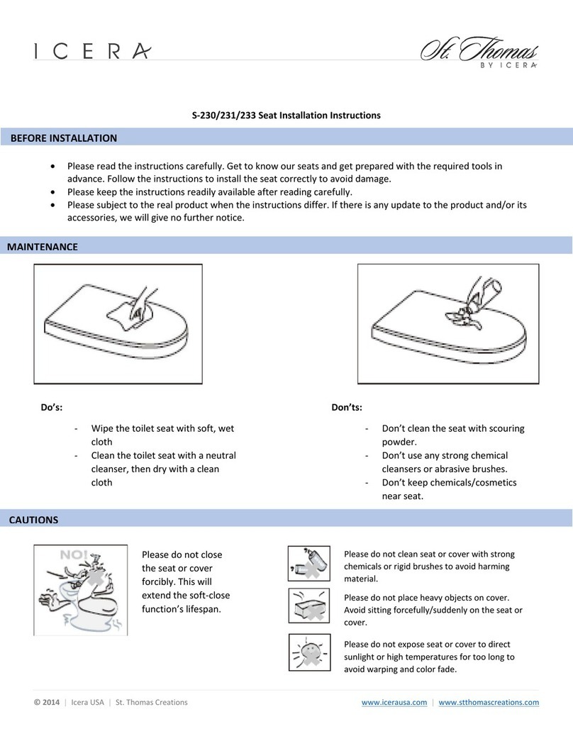 Icera St. Thomas S-230 installation instructions
