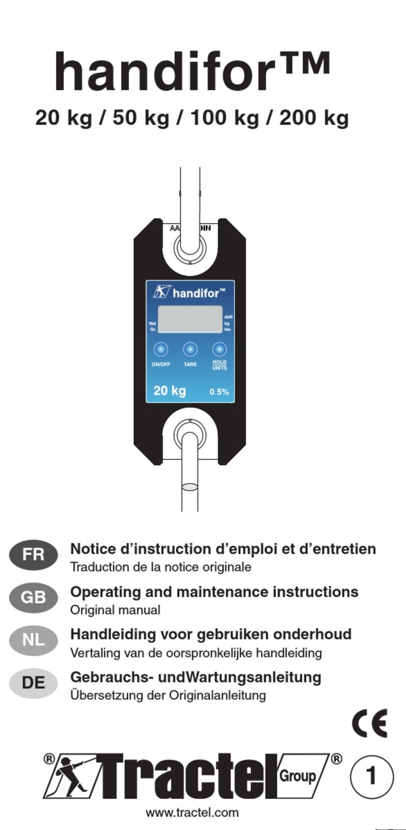 Tractel Handifor Series Operating and maintenance instructions