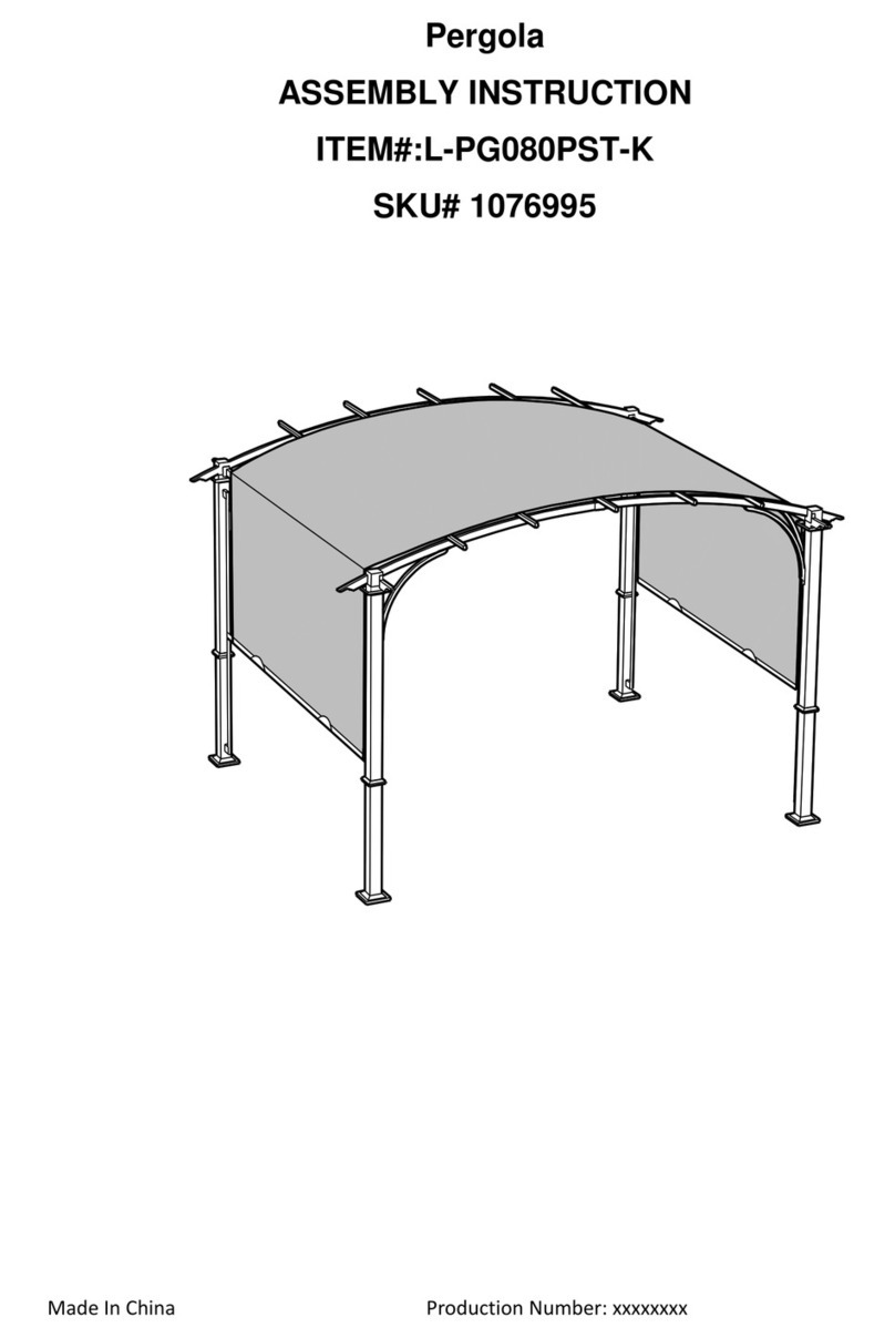 Sunjoy L-PG080PST-K User manual