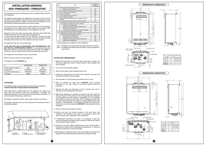 Rinnai REU-VRM2632WC User manual