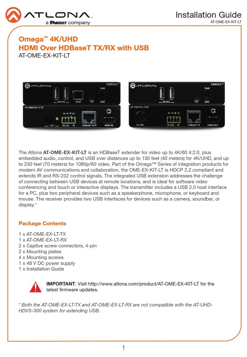Panduit Atlona Omega AT-OME-EX-KIT-LT Series User manual