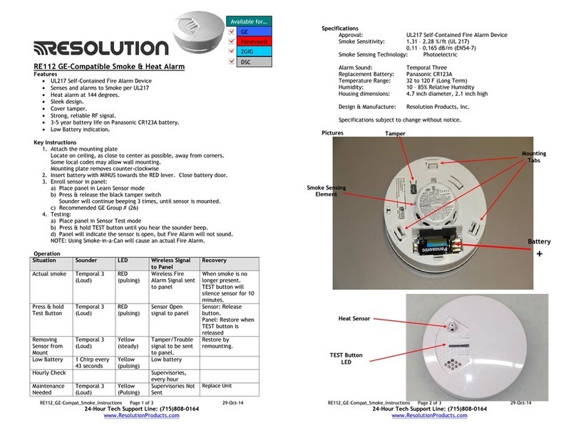 Resolution RE112 instructions