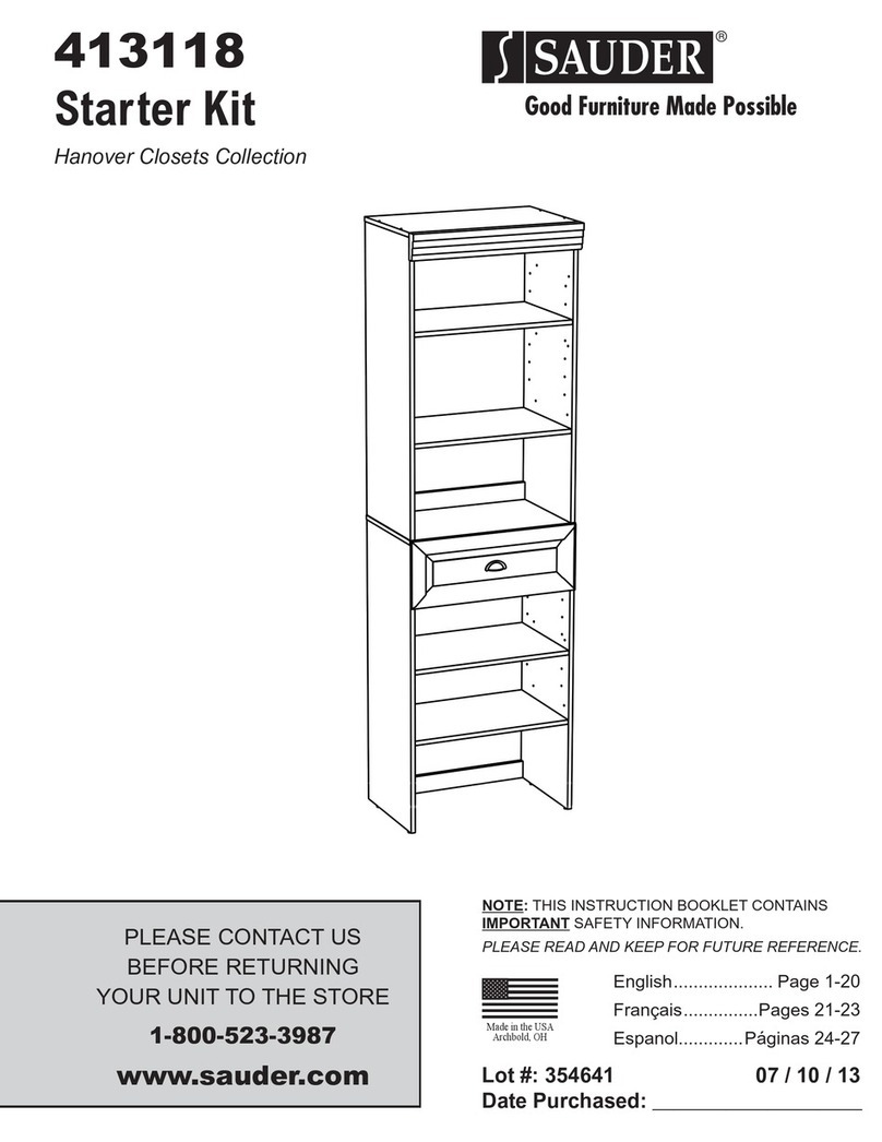 Sauder 413118 User manual Sauder 413118 User manual