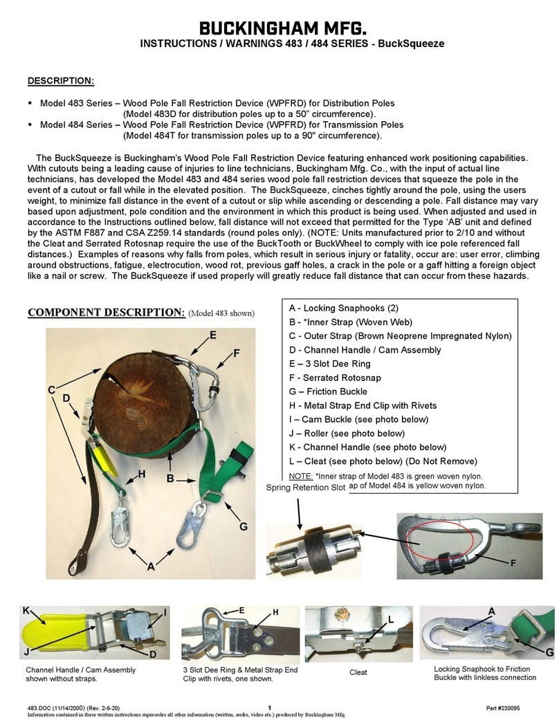 BUCKINGHAM MFG BuckSqueeze 483 Series Instructions & warnings