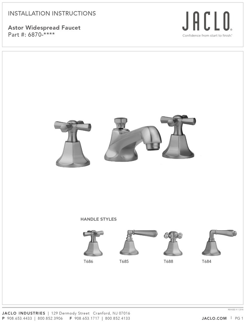 JACLO Astor Widespread Faucet User manual