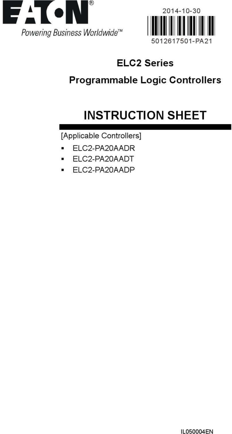 Eaton ELC2 Series User manual Eaton ELC2 Series User manual