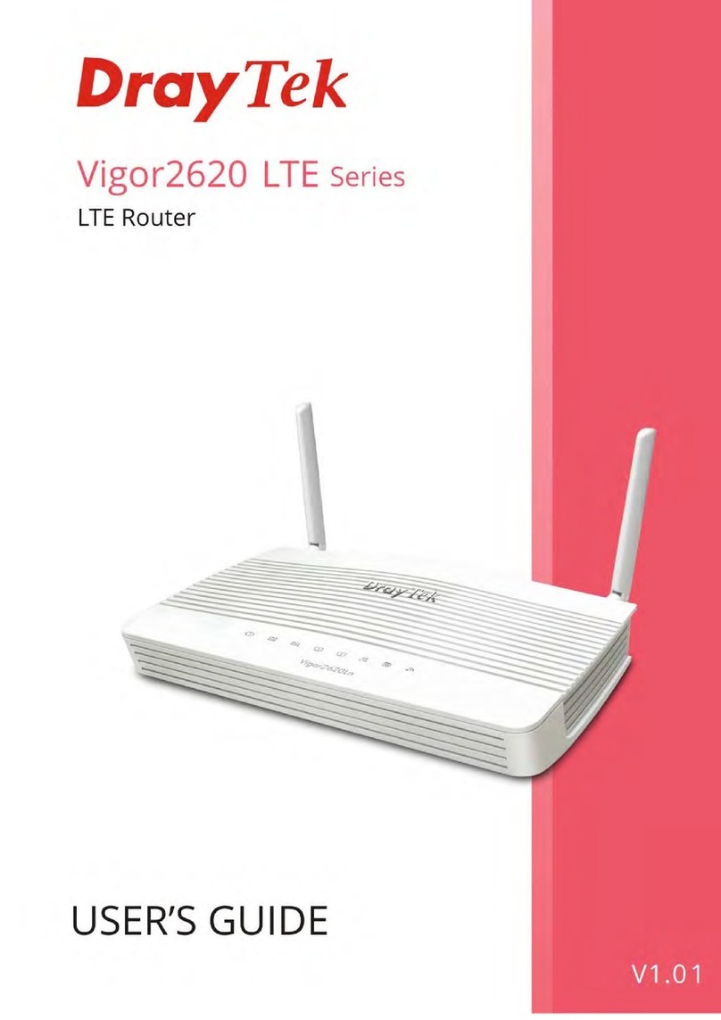 Draytek Vigor2620 Series User manual Draytek Vigor2620 Series User manual