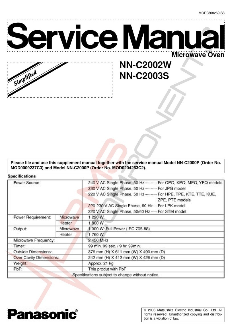 Panasonic NN-C2002W Service manual