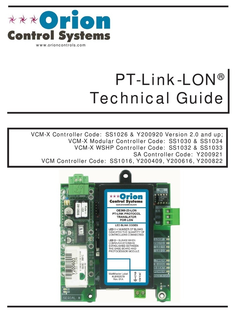 Orion Control Systems PT-Link-LON OE368-23-LON Technical guide