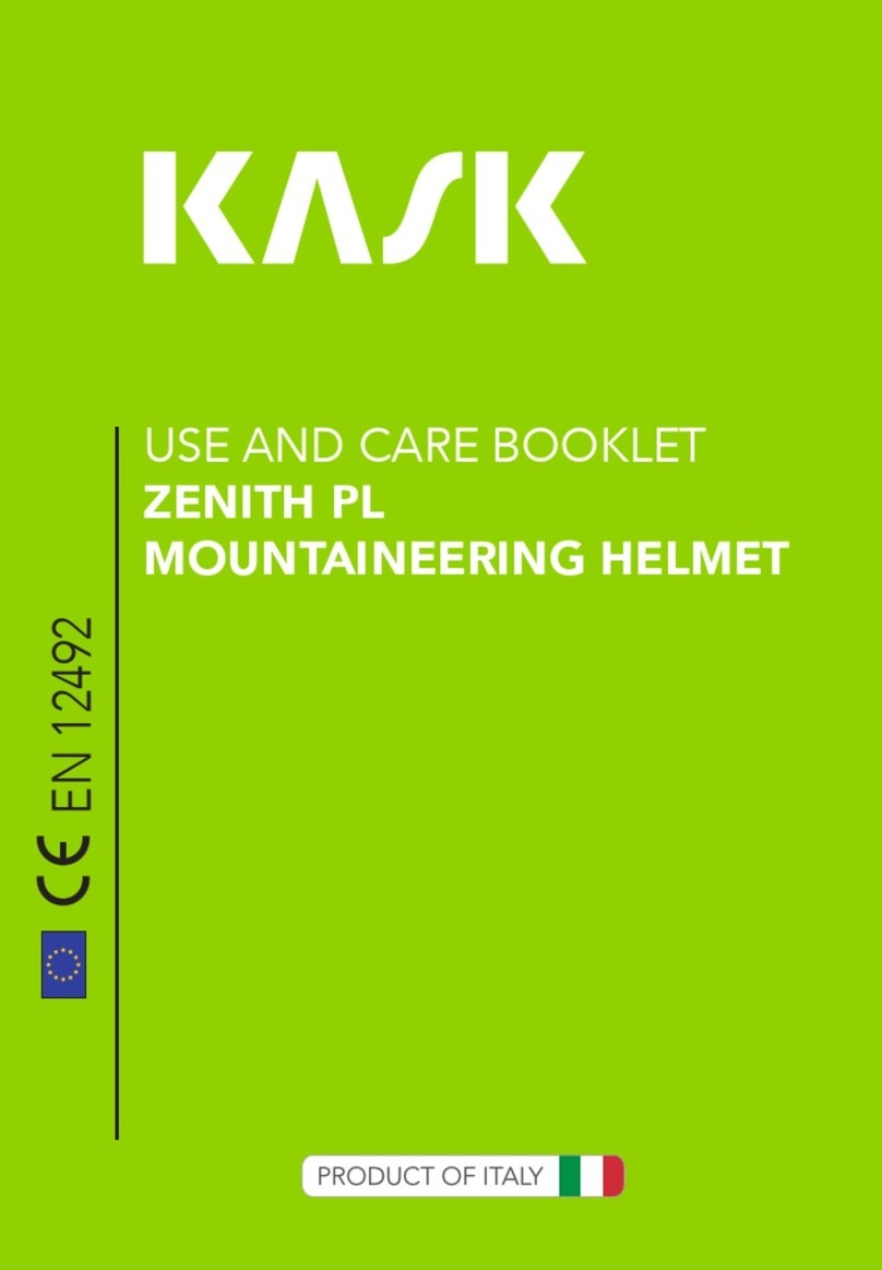 Kask ZENITH PL Use and Care Booklet