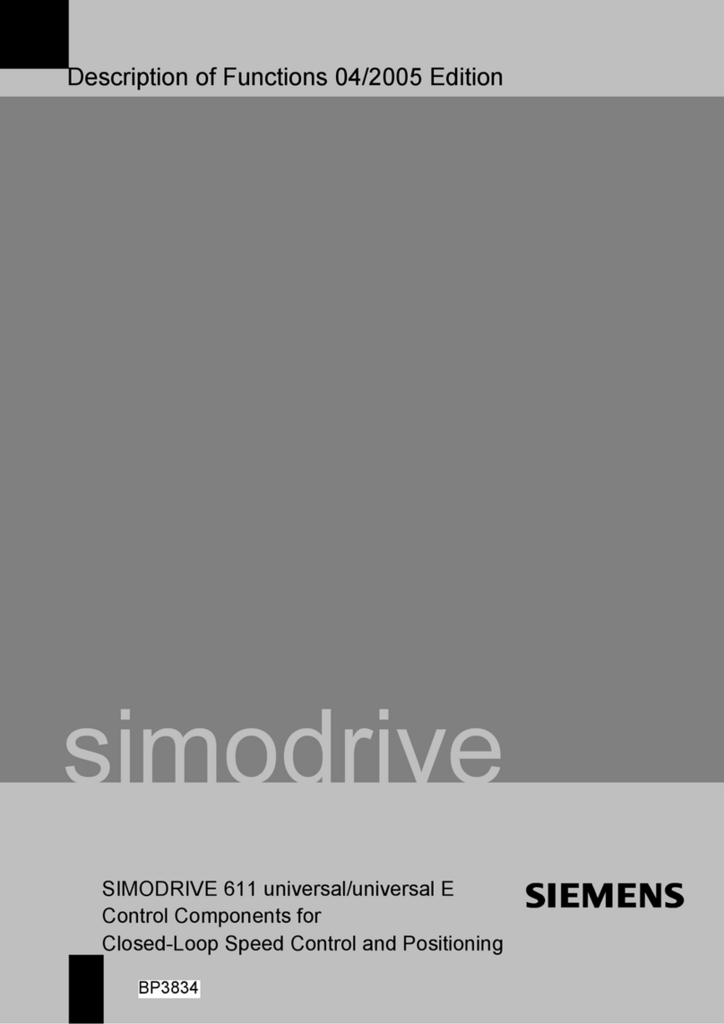 Siemens SIMODRIVE 611 universal Function manual