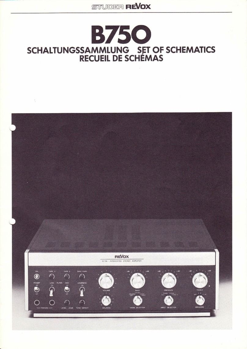 STUDER REVOX B750 Set Of Schematics