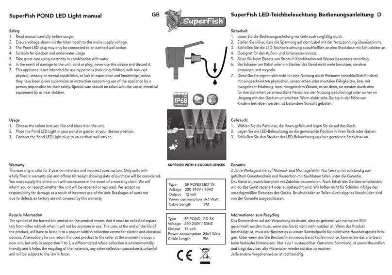 SuperFish POND LED Light manual SuperFish POND LED Light manual