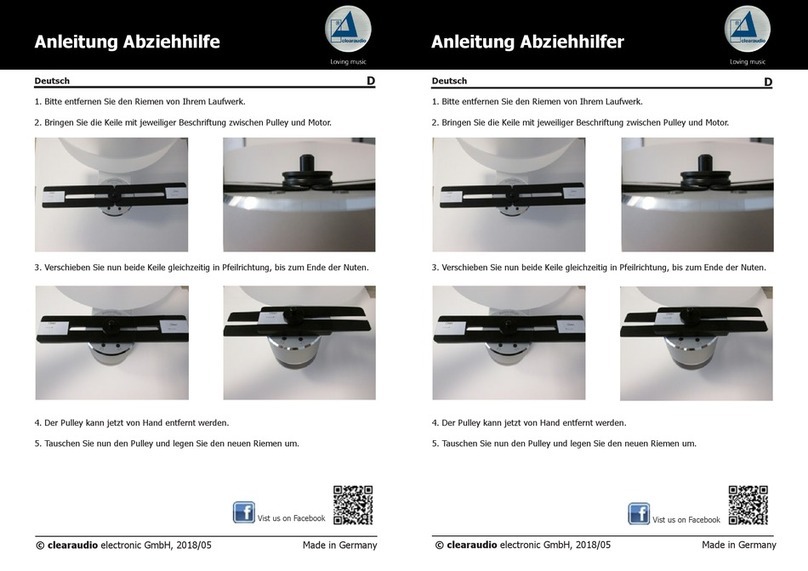 Clearaudio Pulley extractor device User manual