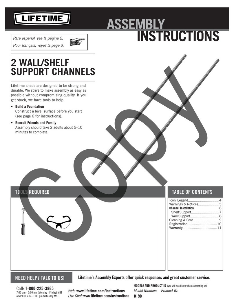 Lifetime 0190 User manual Lifetime 0190 User manual