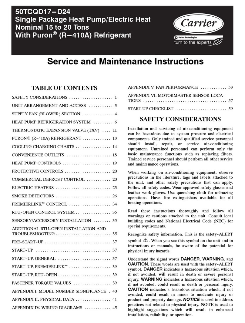 Carrier 50TCQD17-D24 Service and maintenance instructions Carrier 50TCQD17-D24 Service and maintenance instructions