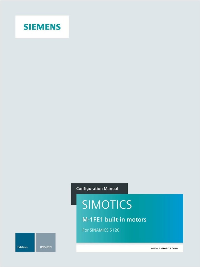 Siemens Simotics M-1FE1 Series Instruction sheet Siemens Simotics M-1FE1 Series Instruction sheet