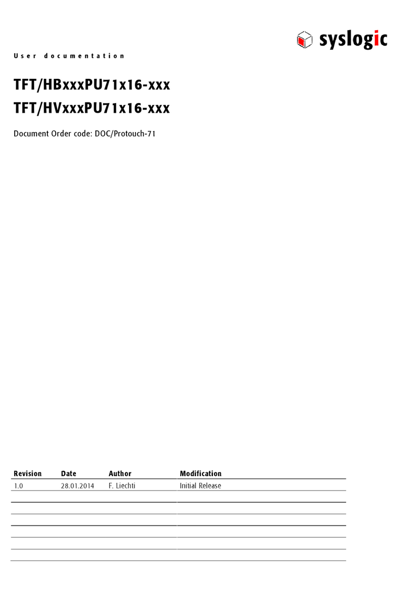 syslogic TFT/HB PU71 16 Series Operator's manual syslogic TFT/HB PU71 16 Series Operator's manual