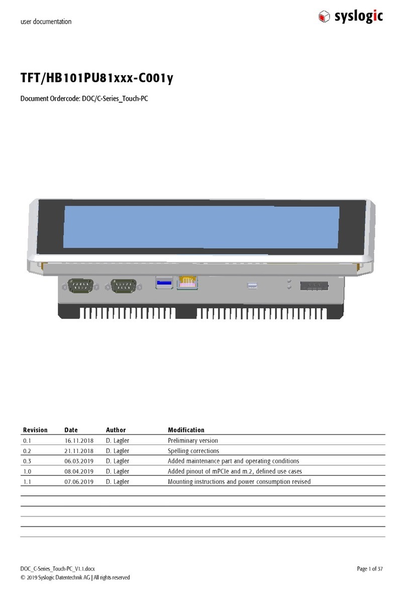 syslogic C Series Operator's manual syslogic C Series Operator's manual