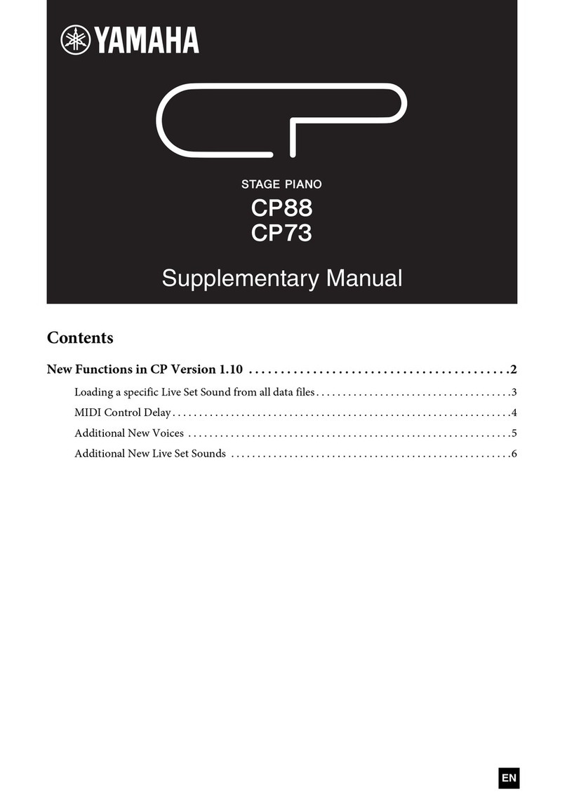 Yamaha CP88 Supplementary manual
