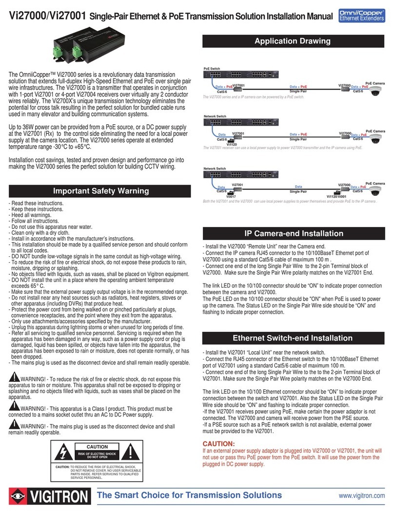 Vigitron OmniiCopper Vi27000 Series installation manual