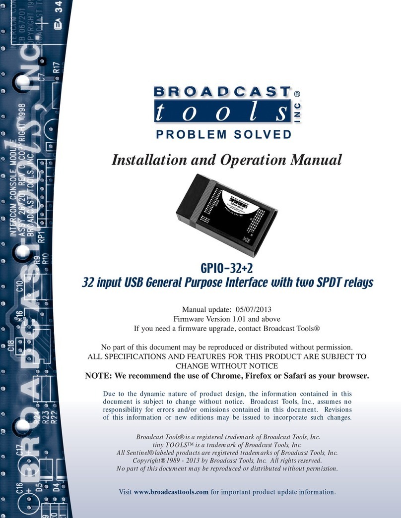 Broadcast Tools GPIO-32+2 User manual