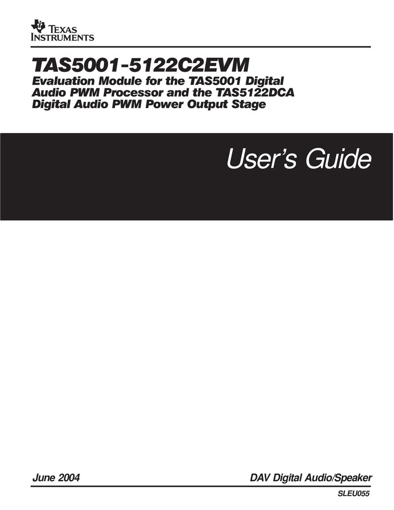 Texas Instruments TAS5001-5122C2EVM User manual