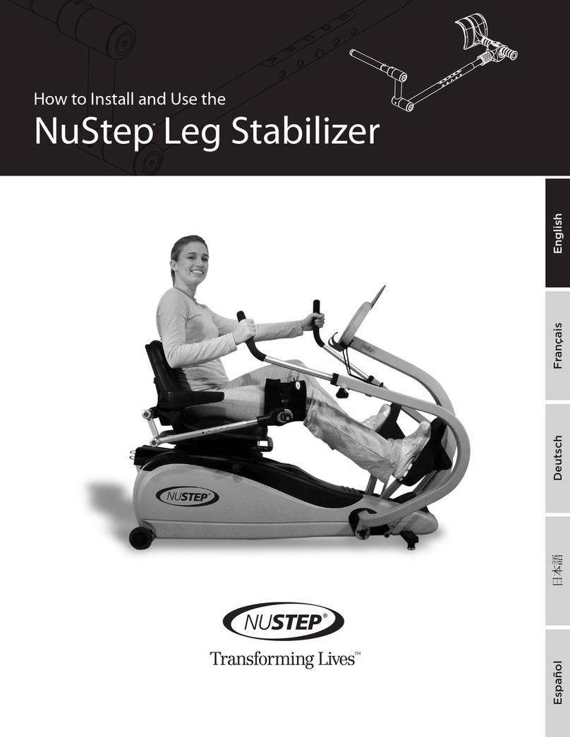 Nustep Leg Stabilizer Instruction sheet