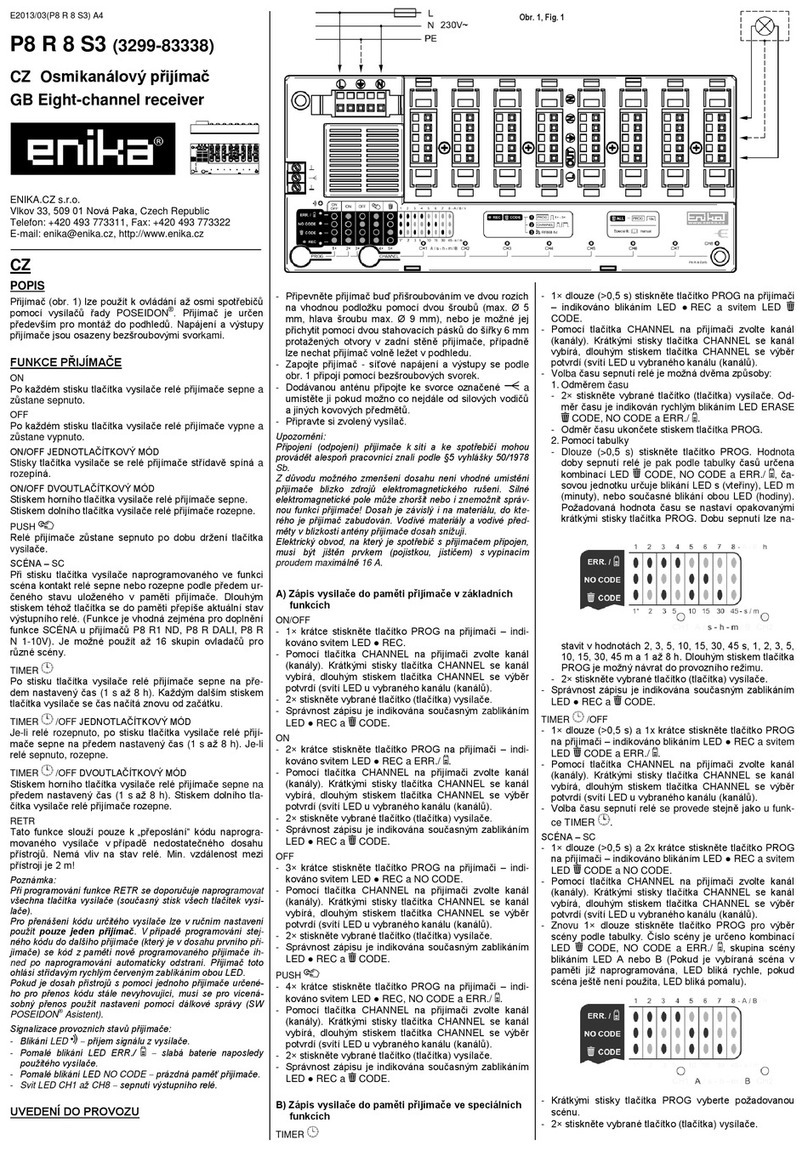 enika P8 R 8 S3 User manual