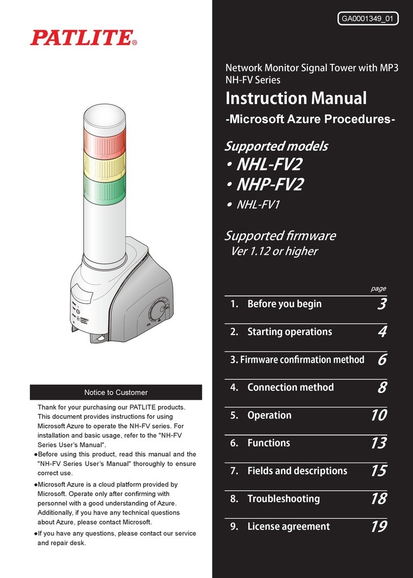 Patlite NH-FV Series instruction manual