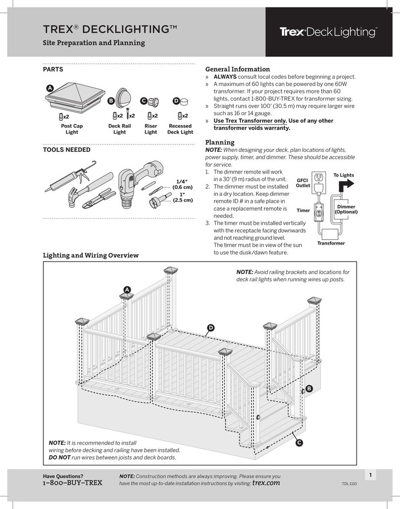 TREX Deck Lighting Operating instructions
