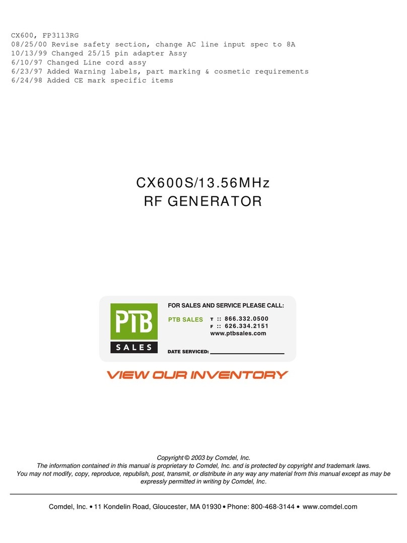 Comdel CX600 Series manual