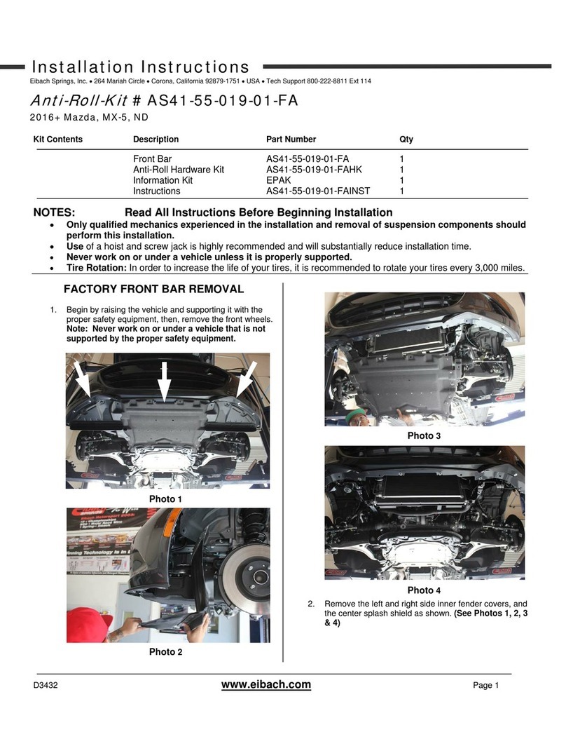 Eibach ANTI-ROLL-KIT AS41-55-019-01-FA installation instructions