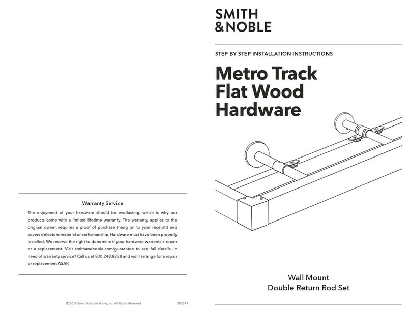 Smith & Noble Metro Track Flat Wood Hardware Step by step installation instructions Smith & Noble Metro Track Flat Wood Hardware Step by step installation instructions
