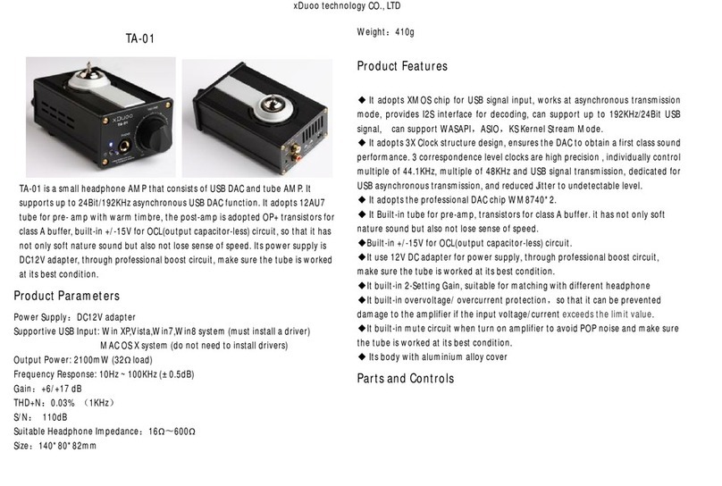 xDuoo TA-01 quick start guide